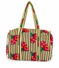 Quilted Pomegranate Print Travel Duffel Bag