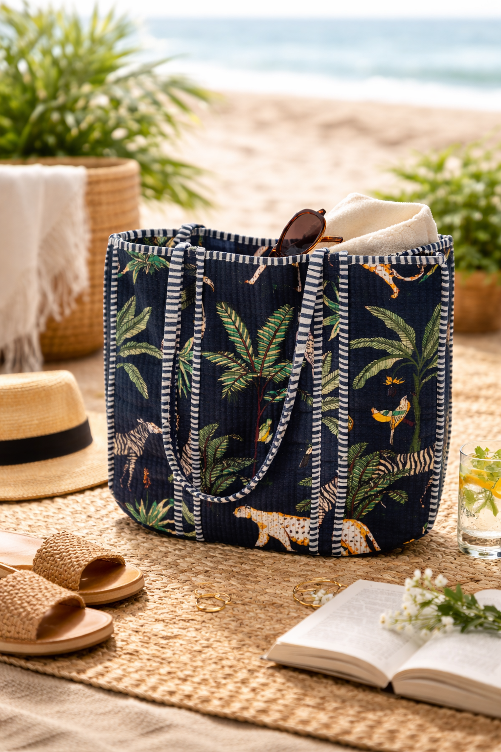 2.	Safari Chic Bag 	3.	Wild Tropics Tote 	4.	Midnight Jungle Carryall 	5.	Safari Nights Tote 	6.	Wild Wanderer Bag 	7.	Tropical Explorer Tote 	8.	Midnight Safari Shopper 	9.	Boho Jungle Bag 	10.	Wildlife Adventure Tote